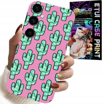 shumee OVITEK ZA SAMSUNG GALAXY A04S - KAKTUSI, KAKTUS NA ROZA OZADJU + FOLIJ