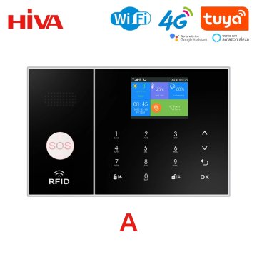 KJB 4G WiFi pametni domaci alarmni sistem – Tuya Smart Life App Burglar Kit s PIR in senzorjem za vrata, deluje z Alexo