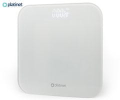 Platinet PBSW osebna tehtnica, LCD prikazovalnik, do 180kg, 28x28cm, bela