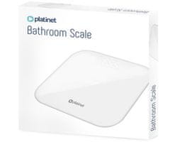 Platinet PBSW osebna tehtnica, LCD prikazovalnik, do 180kg, 28x28cm, bela