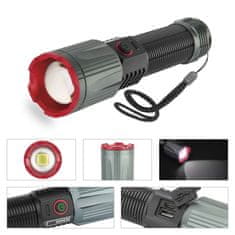 Emos LED polnilna svetilka, kovinska, 3000 lm, 5000 mAh