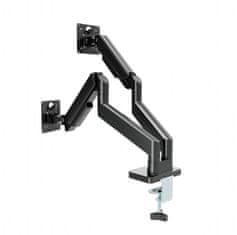 Gembird MA-DA2-06 nastavljivo namizno držalo za dva monitorja 17"-32" 10 kg črn