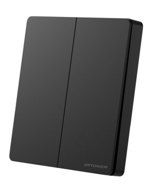 Optonica Daljinski brezžični upravljalnik 1xdvojno stikalo+1xsprejemnik 240V RF IP44, ČRNA BARVA