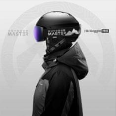 Outdoor master Smučarska Očala Pro Snow + prozorna leča, Black&Grey okvir in Grey/Purple Revo leča