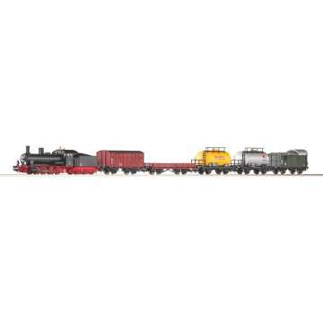 Piko Starter Set Tovorni vlak s parno lokomotivo BR 55 (G 7.1) DB III - 57123