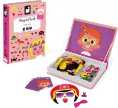 Janod Magnetibook Smešni obrazi - Dekleta