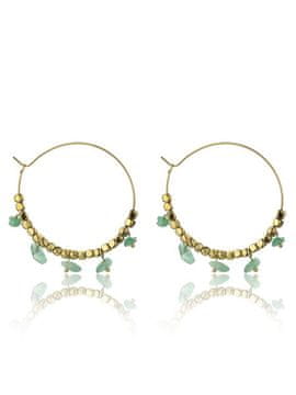 Emily Westwood Pozlačeni obročki z agatom Eden EWE23041G