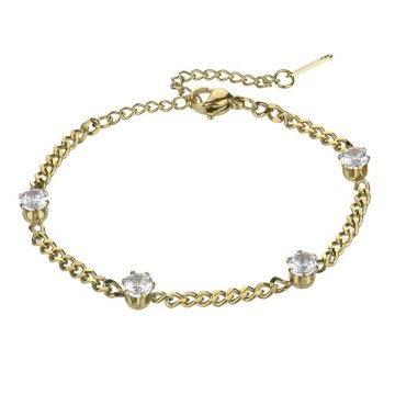 Marc Malone Pozlačena zapestnica s prozornimi cirkoni Amelia MCB24032G