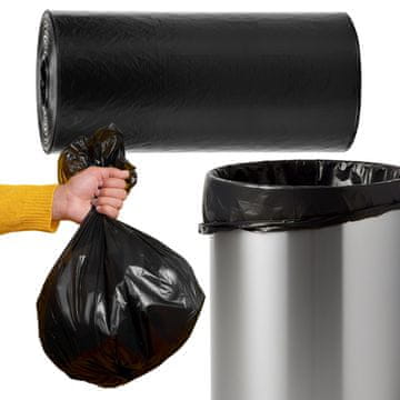 sarcia.eu Črne vreče za smeti 35L, UNIVERZALNE, MOČNE, idealne za koš - 50 KOSOV