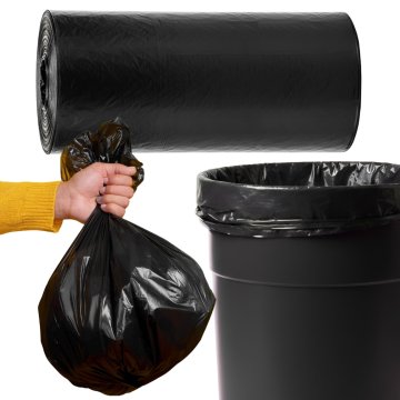 sarcia.eu Črne vrečke za odpadky 120L, UNIVERZALNE, MOČNE, idealne za smetnjake – 25 KOSOV
