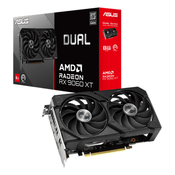ASUS Dual Radeon grafična kartica, RX 9060 TX, 8GB, GDDR6 (90YV0MI1-M0NA00)