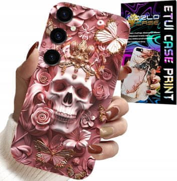 shumee OVITEK ZA SAMSUNG GALAXY A05S - ŽENSTVENO, MODNI VZORCI, LOBANJA Z VRTNICAMI