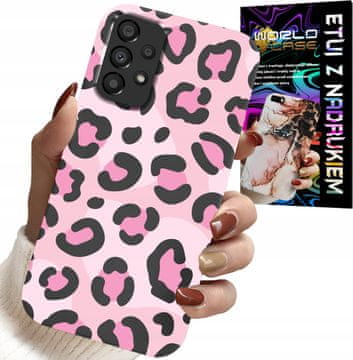 shumee OVITEK ZA SAMSUNG GALAXY A23 5G - ŽENSKI VZORCI ROZA LEOPARD PANTER