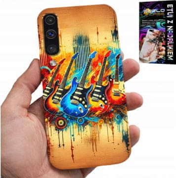 shumee ETUI ZA SAMSUNG A50 / A30S - ELEKTRIČNA KITARA, ROCK AND ROLL, KOVINSKI