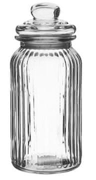 shumee Reliefna steklena posoda za shranjevanje s pokrovom 1,25 L