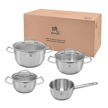 shumee Set 7 kosov indukcijske posode Shiori 撓 Steel Series Pro 316