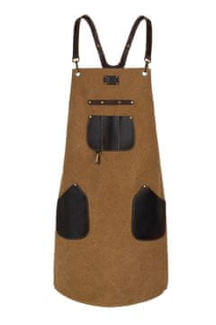 shumee Shiori 撓 predpasnik za žar iz povoščenega platna z usnjenimi detajli