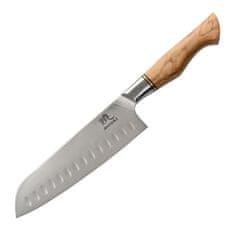 shumee Shiori 撓 Shibuki Santoku - univerzalni, večnamenski kuharski nož iz sandvik jekla 14C28N