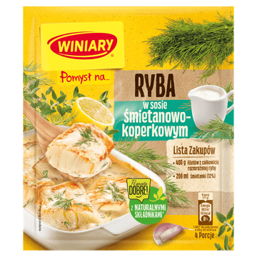 shumee Ideja za Winiary ... Ribe v smetanovi omaki s koprom 32 g