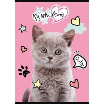 shumee Zvezek z laminiranim ovitom A5, 16 strani, mreža My Little Friend