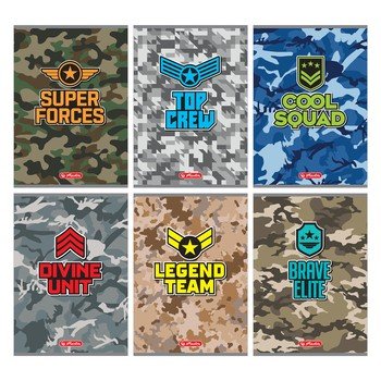 shumee Zvezek Herlitz, 32 strani, A5, vojaška linija