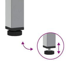 Vidaxl Delovna miza s predalom Črna in siva 50 x 55 x 85 cm