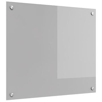 Vidaxl Kuhinjski panel Svetlo siva 70 x 60 cm kaljeno steklo