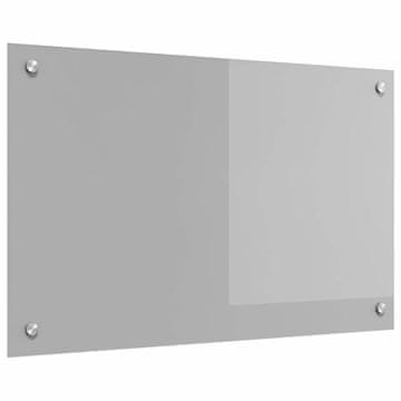 Vidaxl Kuhinjski panel Svetlo siva 80 x 50 cm kaljeno steklo