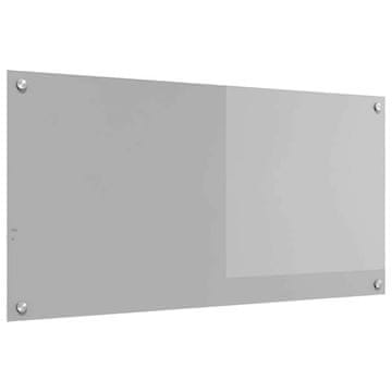 Vidaxl Kuhinjski panel Svetlo siva 100 x 50 cm kaljeno steklo