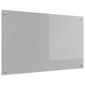 Vidaxl Kuhinjski panel Svetlo siva 100 x 60 cm kaljeno steklo