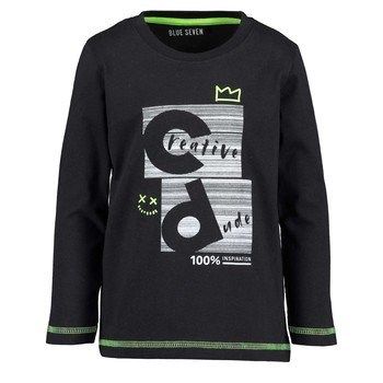 shumee Otroška majica z dolgimi rokavi Blue Seven 110 črna