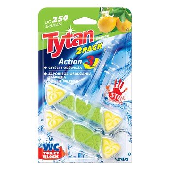 shumee Tytan Action 3 Lemon - Kocke za WC školjko, 2 x 40 g, vonj limone