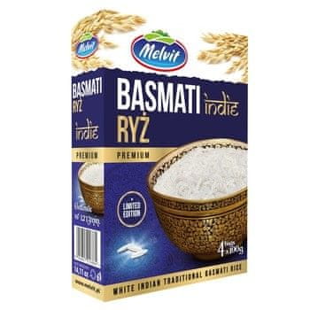 shumee Melvit indijski basmati riž - 4 x 100 g - aromatičen in puhast