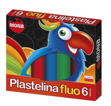 shumee MONA Fluo plastelin 6 barv - za šolo in vrtec