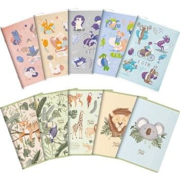 shumee Zvezek Free&Wild A5 32K z mrežo in robom zgoraj 2000