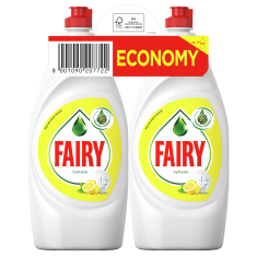 shumee Fairy Lemon - Tekočina za pomivanje posode 2x900ml - Čistilna moč in svež vonj