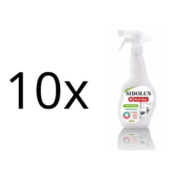 shumee 10 x Sidolux antibakterijski razpršilnik za kuhinjo 500 ml