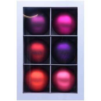 shumee Vitbis steklene kroglice 50 mm/6 kosov v srebrni škatli, naravna mešanica