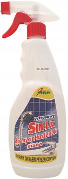 shumee ARA Sin Lux - Tekoče čistilo za kopalnico 600 ml - Citrus, odstranjuje vodni kamen in rjo