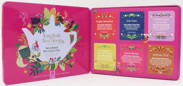shumee Organski čaj in dnevni čajni set v pločevinki (The Ultimate - 6 okusov) (36 x 1,91 g) 69 g - English Tea Shop Organic