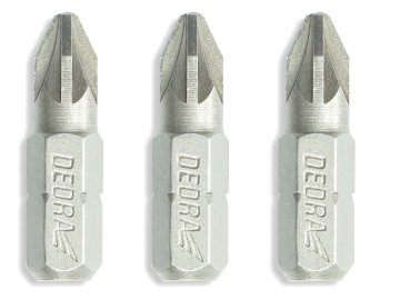 shumee DEDRA - Izvijačni nastavki Pozidriv Pz1/2/3 - 3 kosi, jeklo S2