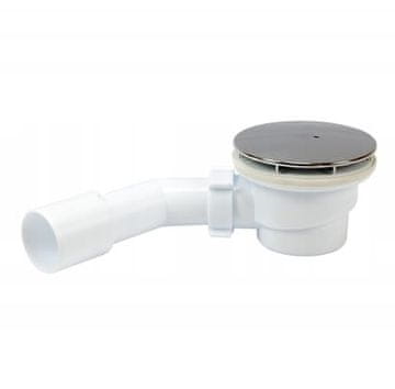 Tycner Sifon za tuš z gobastim ventilom, kromiran Ø50