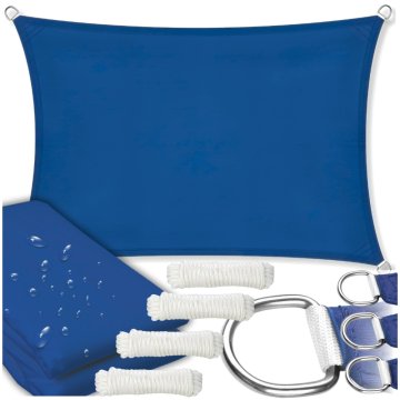 shumee Vrtno senčilo, jadro, vodoodporno UV, temno modro 3x5