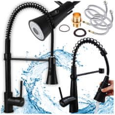 shumee Komplet kuhinjske pipe, premične, stoječe, pomivalnega korita, fleksibilnega izliva, perlatorja