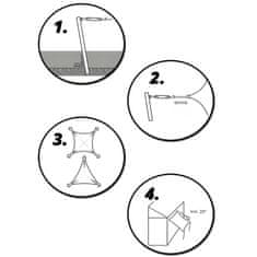 shumee Tenda jadro trikotna 4x4x4m vodoodporna senčnik za teraso in vrt, bež