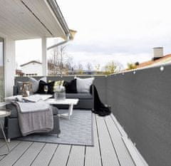 shumee Balkonska prevleka UV 95% zaščitna podloga za ograjo balkona in terase z okovjem 80 x 300