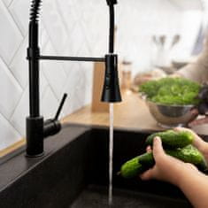 shumee Komplet kuhinjske pipe, premične, stoječe, pomivalnega korita, fleksibilnega izliva, perlatorja