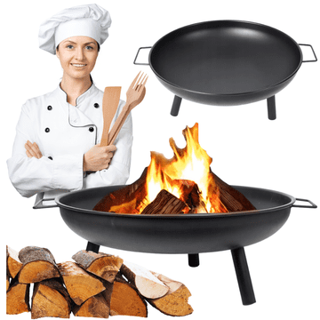 shumee VELIKA VRTNA KAMINSKA KOVINSKA POSODA ZA KAMINSKI KOTLIČEK, MASIVNA, GLOBOKA