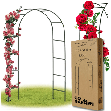 shumee Vrtna pergola kovinski lok za vrtnice, vzpenjavke, 240x140 cm, sidra