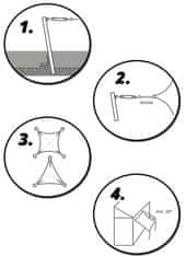 shumee Jadro, nadstrešek, senčilo, tenda, 7x5x5, trikotnik, zaščita pred soncem, UV, rdeča